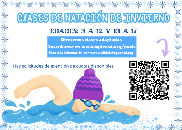 Winter Swim Lessons Flyer - Spanish