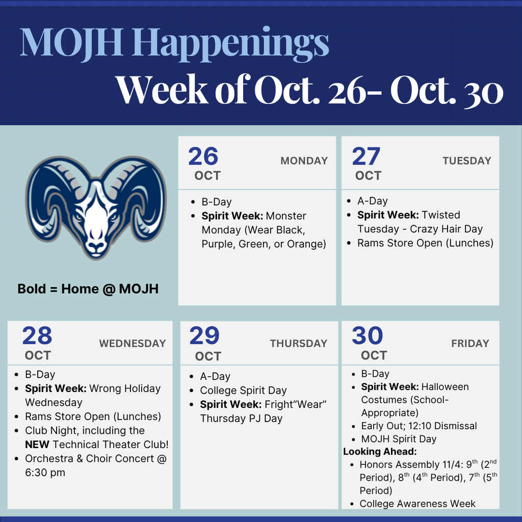 Weekly Happenings 10.26