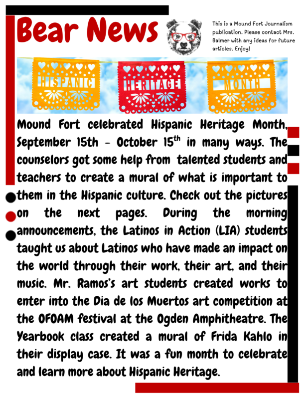 Bears News, October 2025 page 1