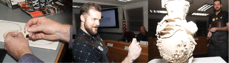 Board members try their hand at sculpting