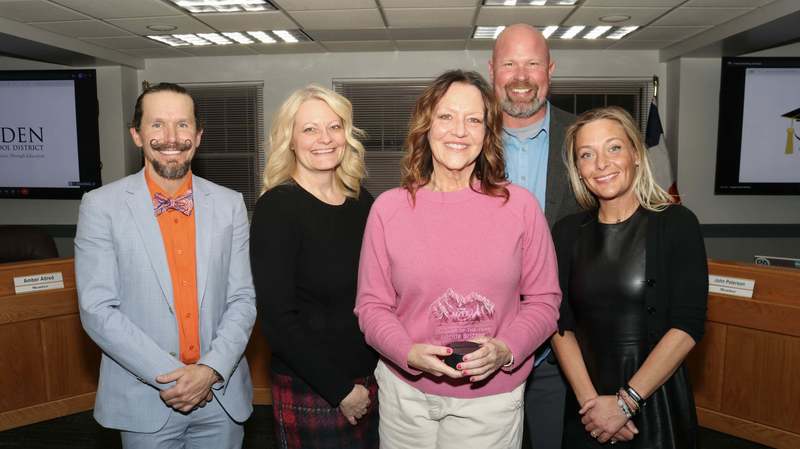 Ogden High teacher Lucille Brizzee was celebrated for being named the Utah Association for Career and Technical Education (ACTE) Teacher of the Year