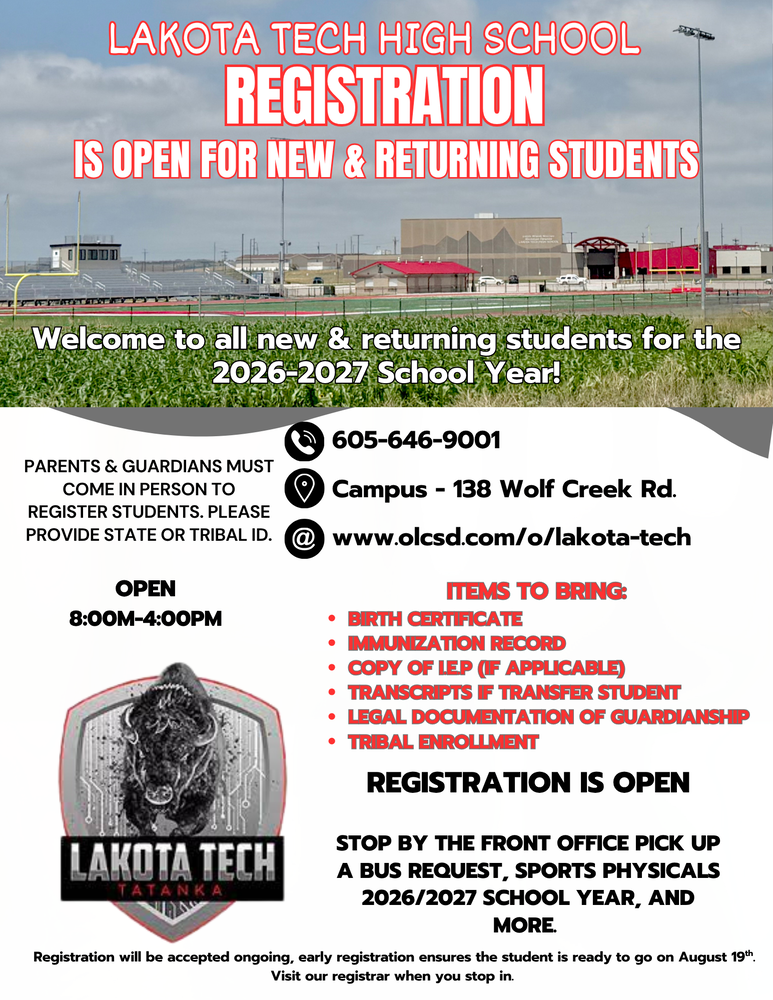 2026/2027 School Year Registration