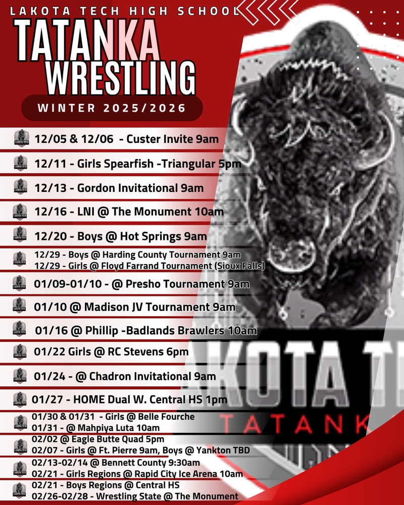 Wrestling Schedule 2025/2026