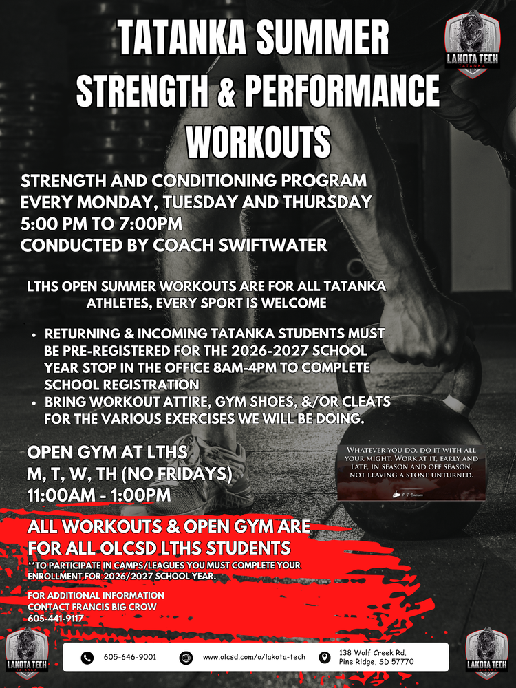 Tatanka Summer Workout Program 2026