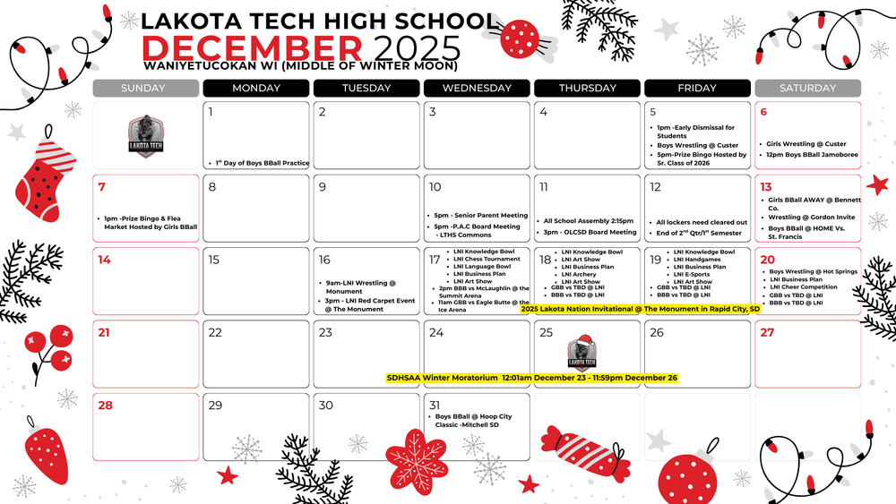 December Calendar 2025