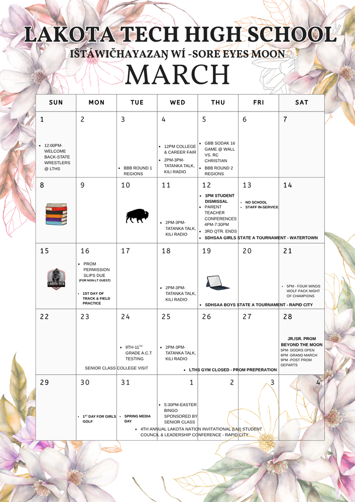 March 2026 - Ištáwičhayazaŋ Wí - Sore Eyes Moon