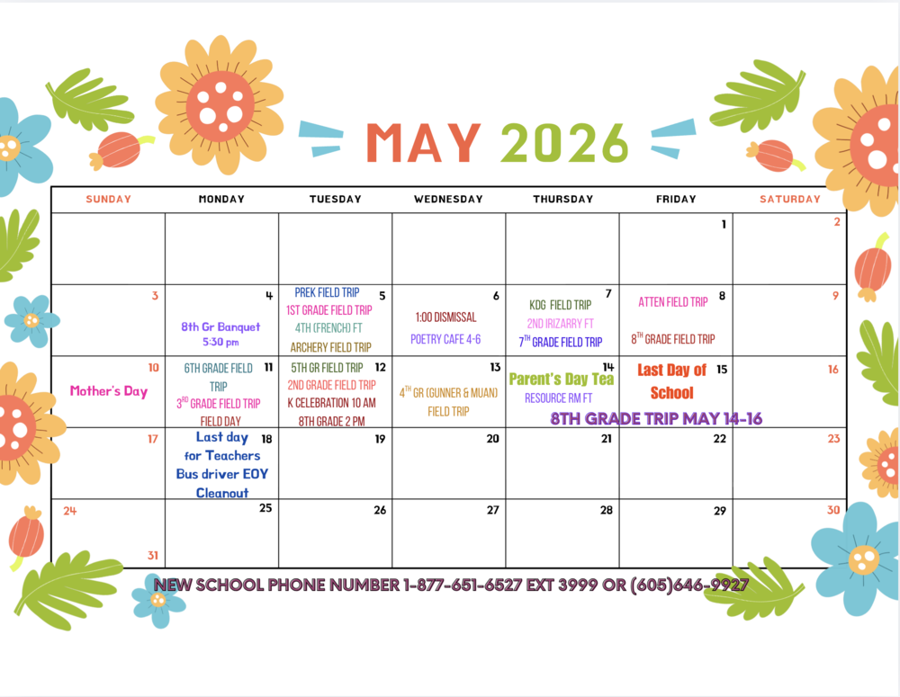 RF May Calendar