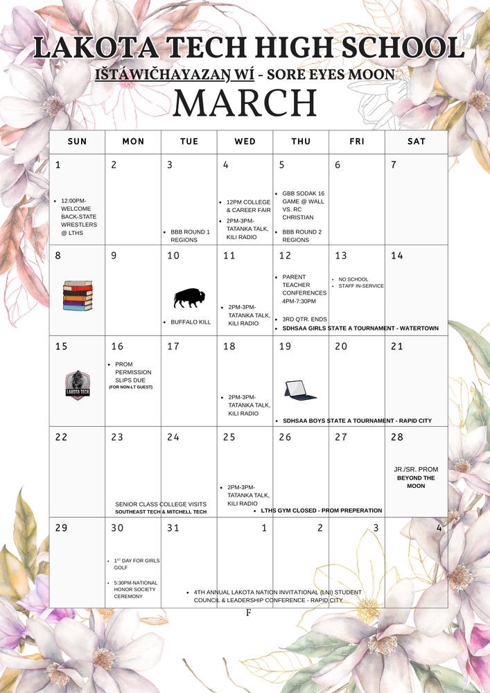 March 2026 - Ištáwičhayazaŋ Wí - Sore Eyes Moon