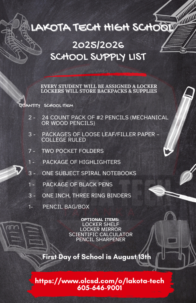 LTHS School Supply List 2025/2026