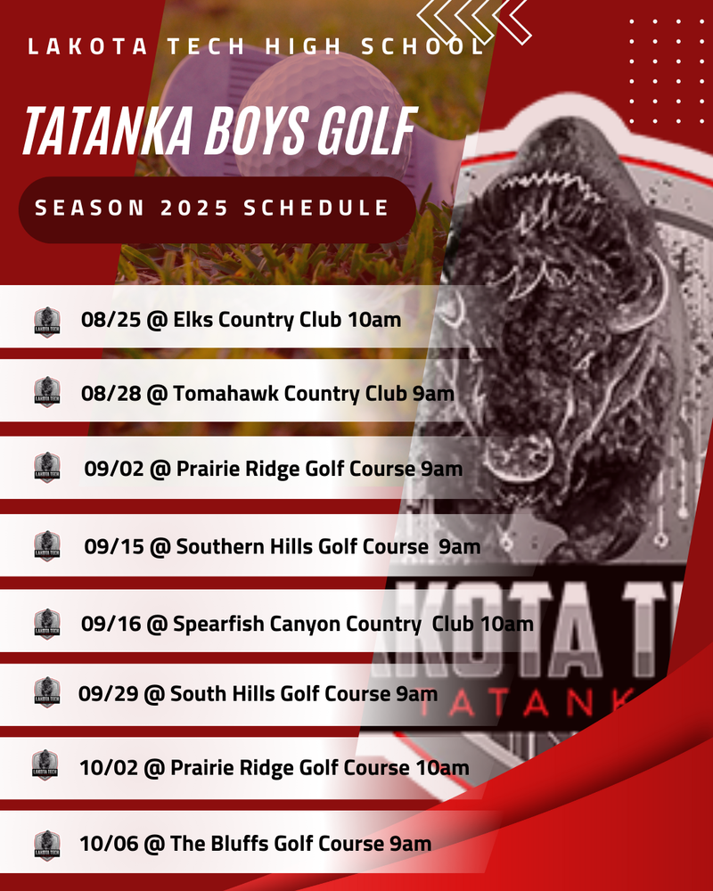 Boys Golf Schedule 2025