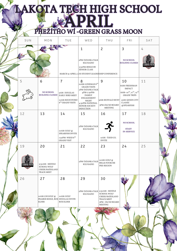 April 2026 Pȟežítȟo Wí -Green Grass Moon