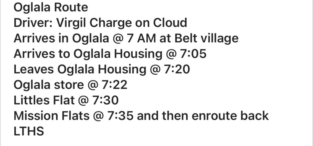 LTHS Bus Routes 2025/2026 