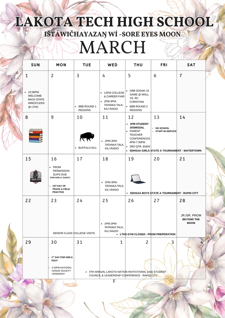 March 2026 - Ištáwičhayazaŋ Wí - Sore Eyes Moon