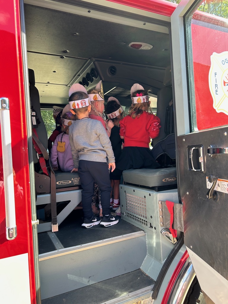 Preschool with the Fire Dept.