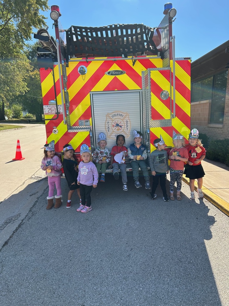 Preschool with the Fire Dept.