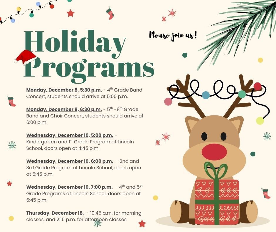 Holiday Programs 