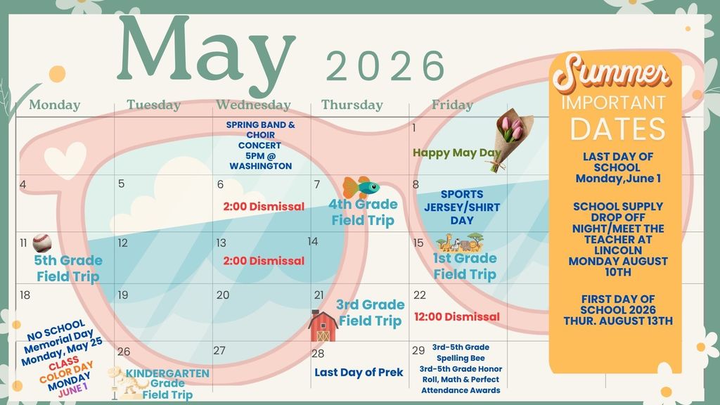activity calendar May