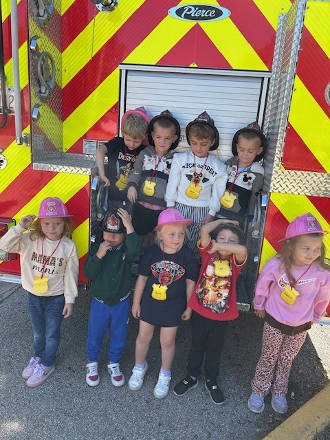 Fire Dept. visit with preschool
