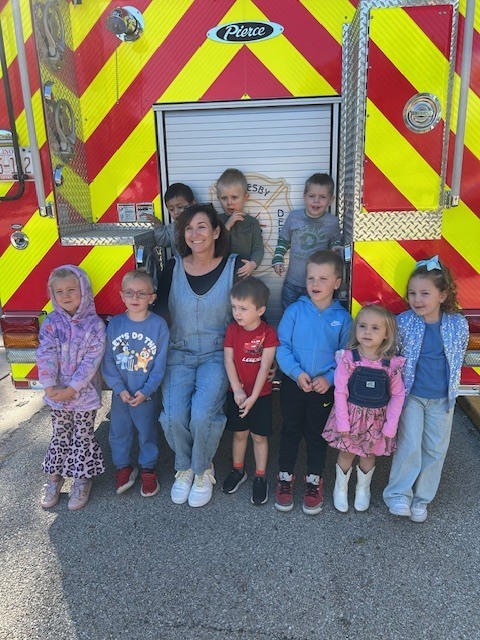 Fire Dept. visit with preschool