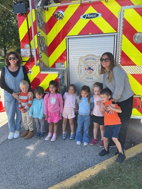 Fire Dept. visit with preschool