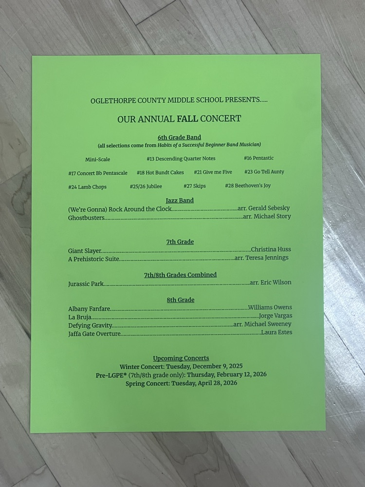 Fall Band Concert