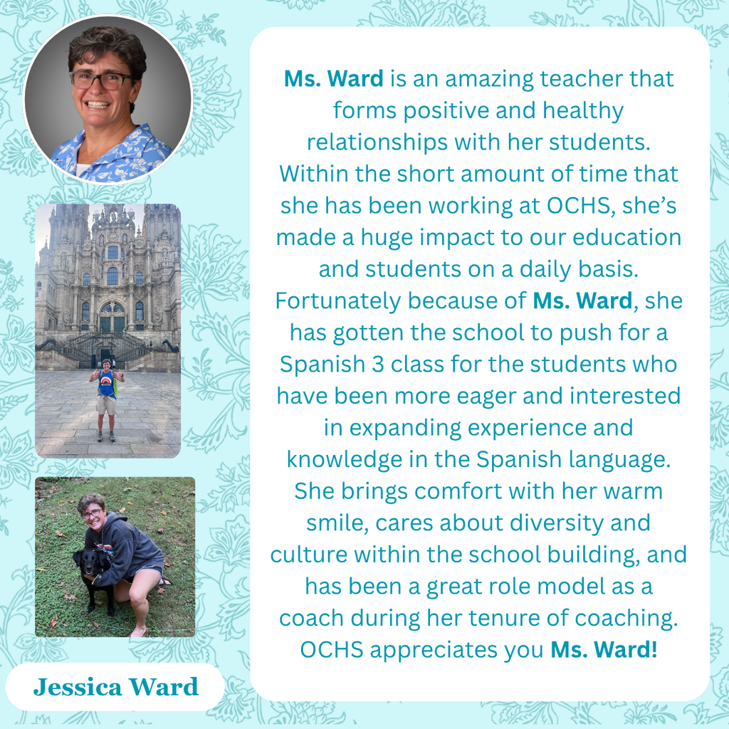 Jessica Ward OCHS Spanish Teacher Staff Spotlight