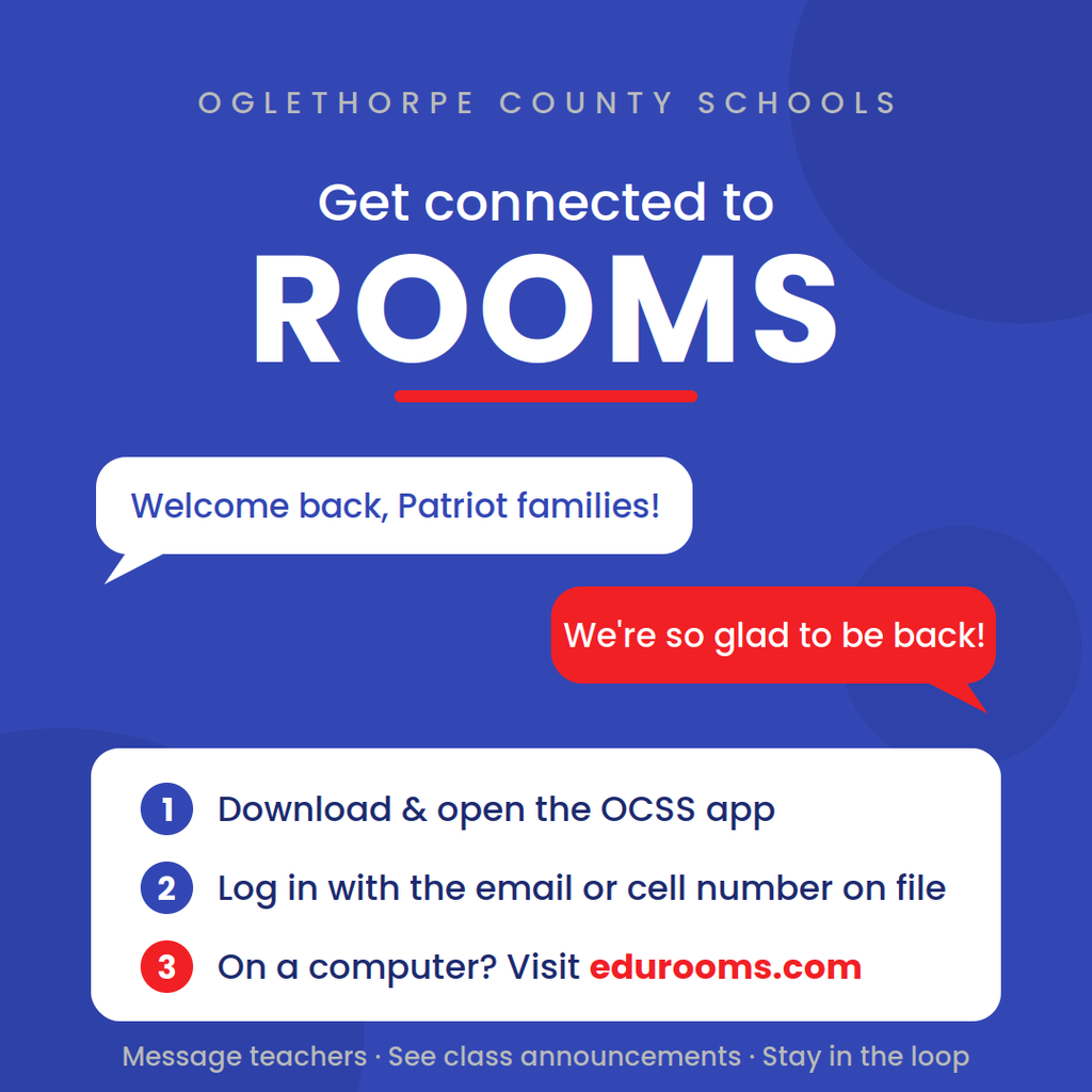 Connect through the OCSS app and ROOMS