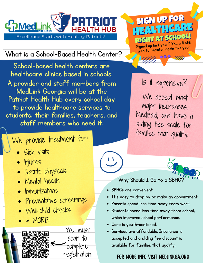 Patriot Health Hub Flyer