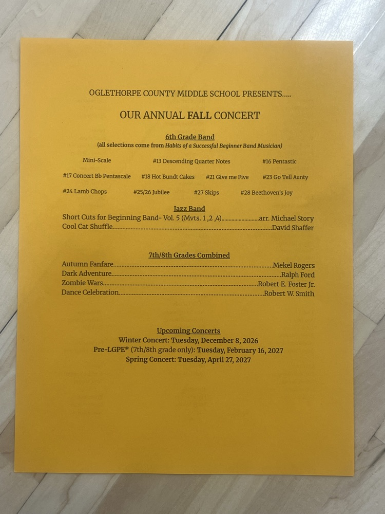 Fall Band Concert