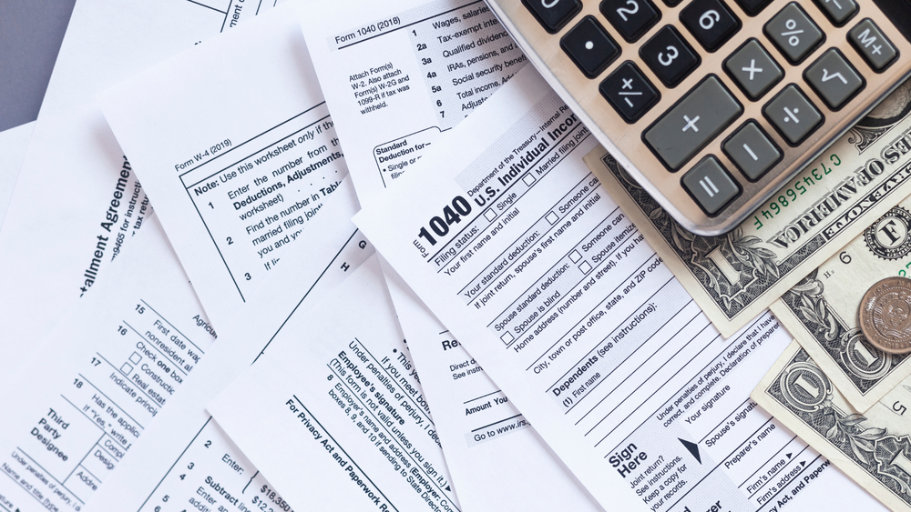 photo of tax forms