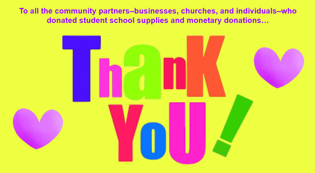 Thank you for your donations and support!