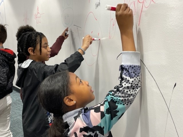 Madison Elementary School students are shown in Wheeling Park's Innovative Learning Center