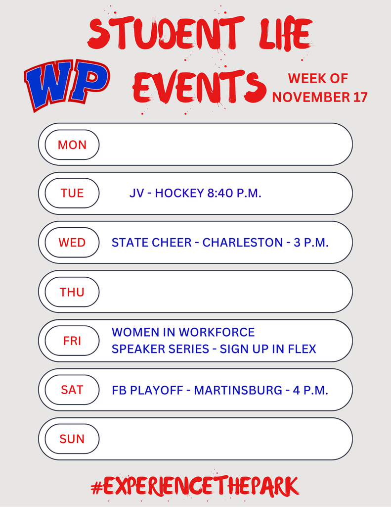 Student Life Weekly Events (1)