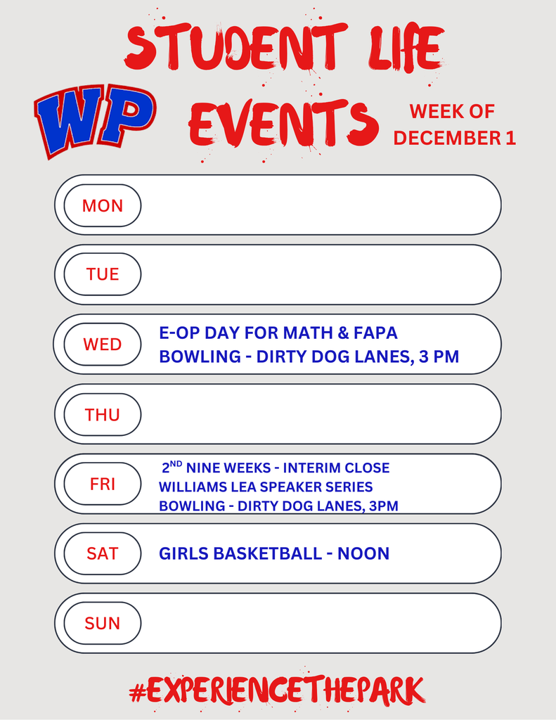 Student Life Weekly Events (3)dec 1