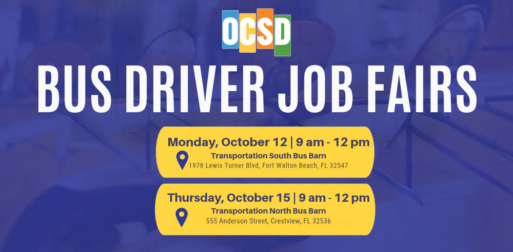 Okaloosa County School District to Host Two Bus Driver Job Fairs