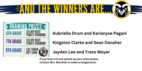 winners list for yearbook drawing