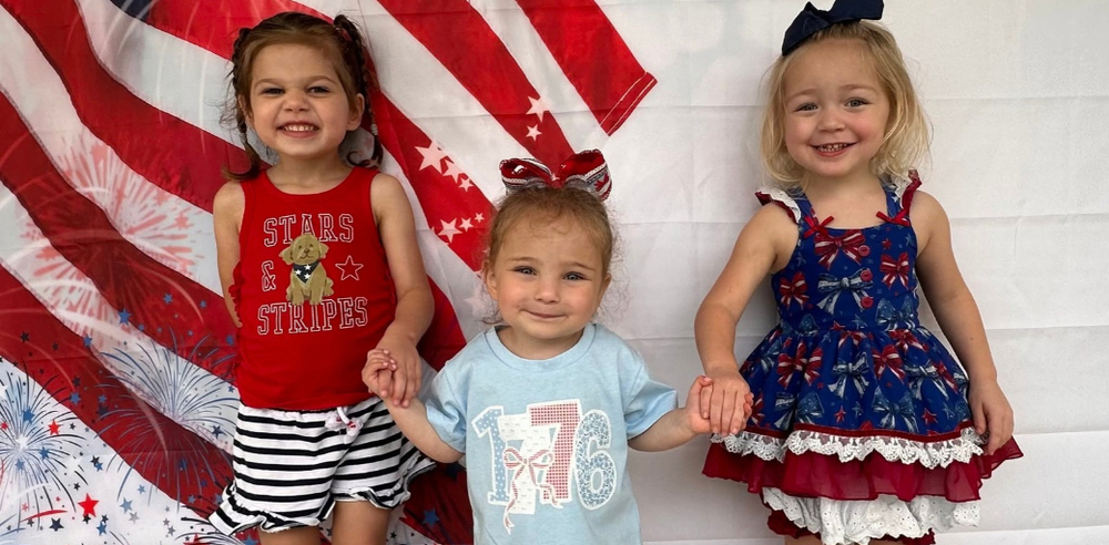 OCSD VPK Program Earns Excellent Rating in Summer Accountability Results - 3 VPK students dressed in red, white, and blue.