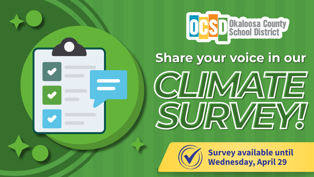 We are asking families, staff, and community members to complete a brief survey to better understand the effectiveness of our current efforts and identify areas of improvement. 🌟  The anonymous survey, which takes about 10 minutes to complete, will be available until the end of the day on Wednesday, April 29.  Take the survey online today by visiting our district website! 🖥️