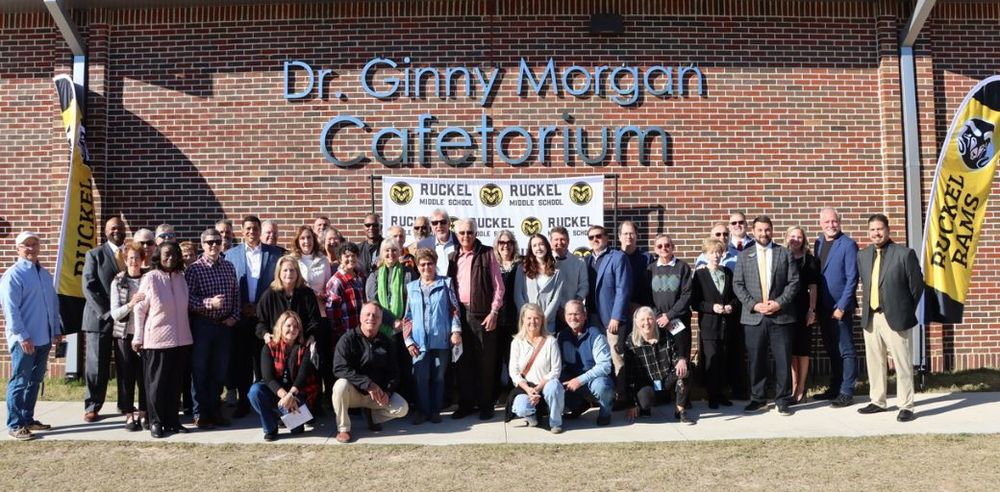 Ruckel Middle School Dedicates Cafetorium in Honor of Former Principal Dr. Ginny Morgan    