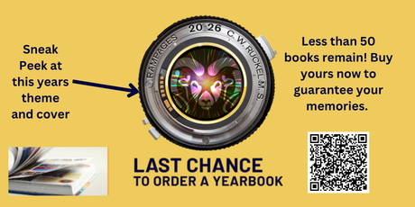 Last Chance to purchase yearbook!