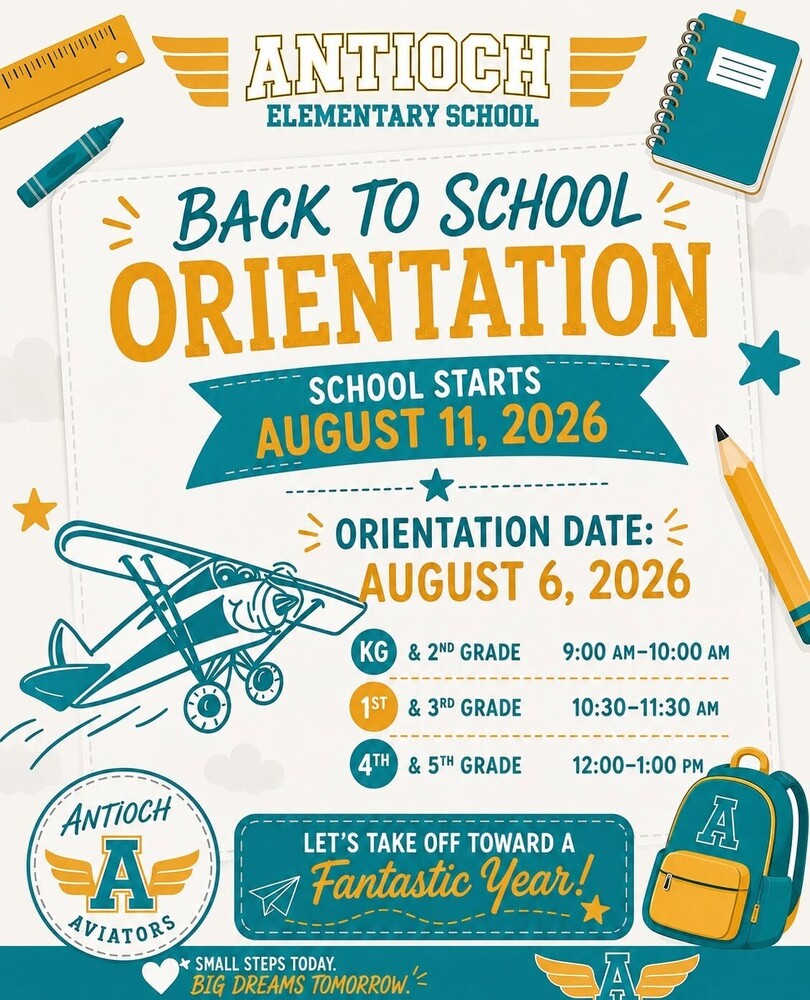 Back to School Orientation August 6, 2026