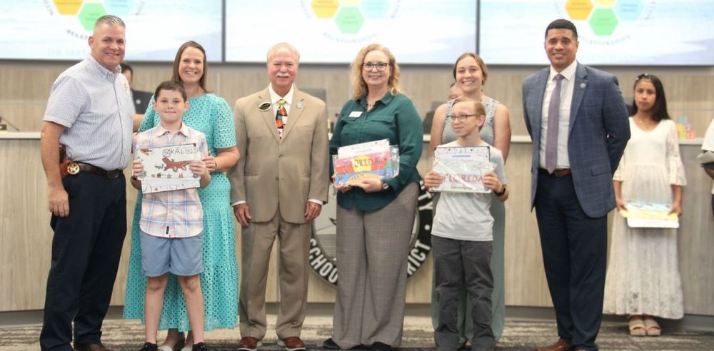 Choice Award Winners at School Board Meeting
