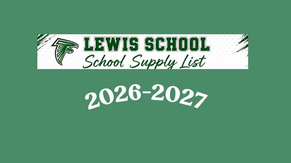 Announcing School Supply Lists for 2026-2027 with clip art of pencils and rulers
