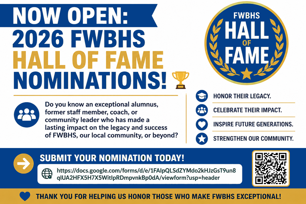 2026 Ft. Walton Beach High School Hall of Fame Nomination