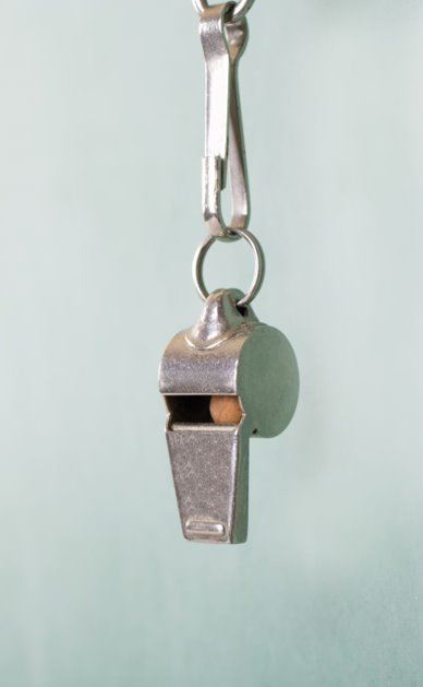 silver coach's whistle