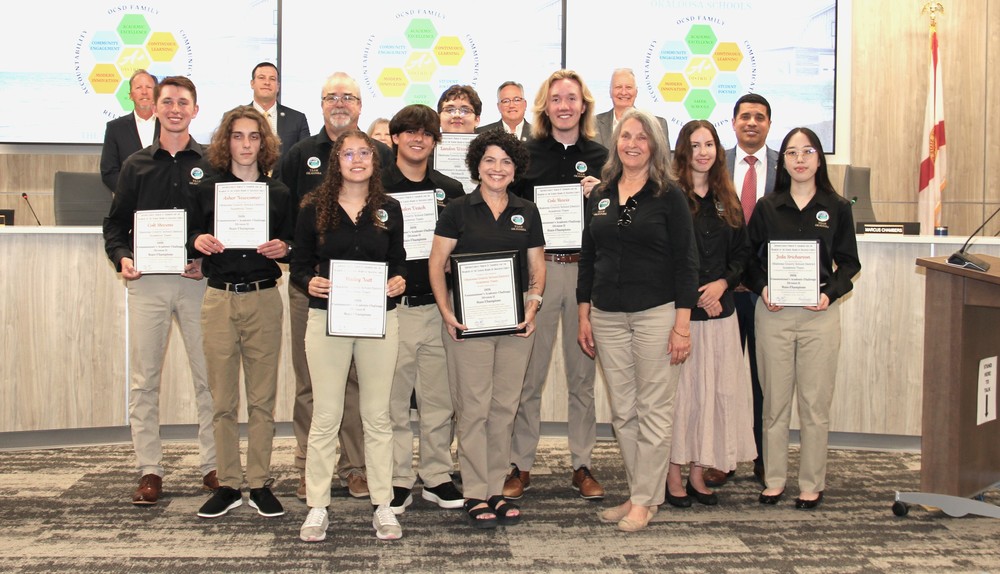 Okaloosa Academic Team At School Board Meeting