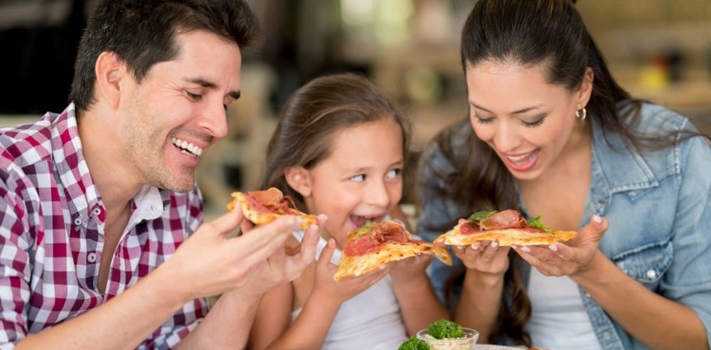 Family Eating Pizza