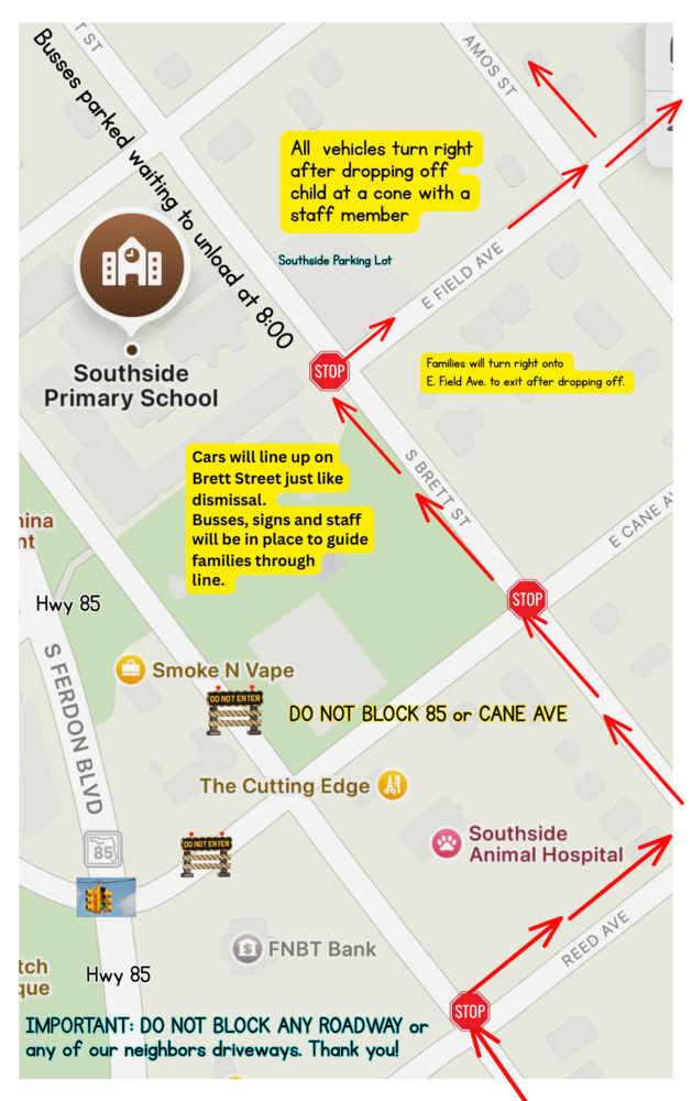 Southside Arrival Map