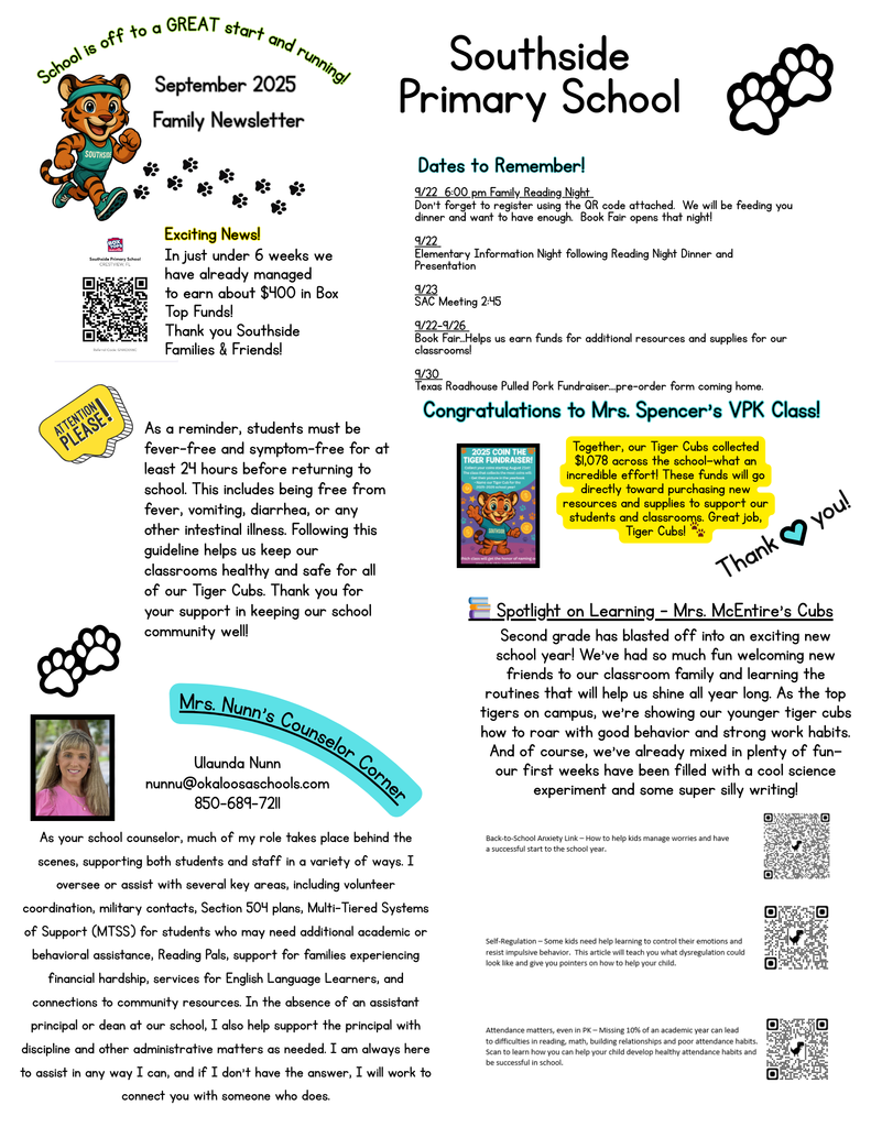 September 2025 Newsletter Page 1
