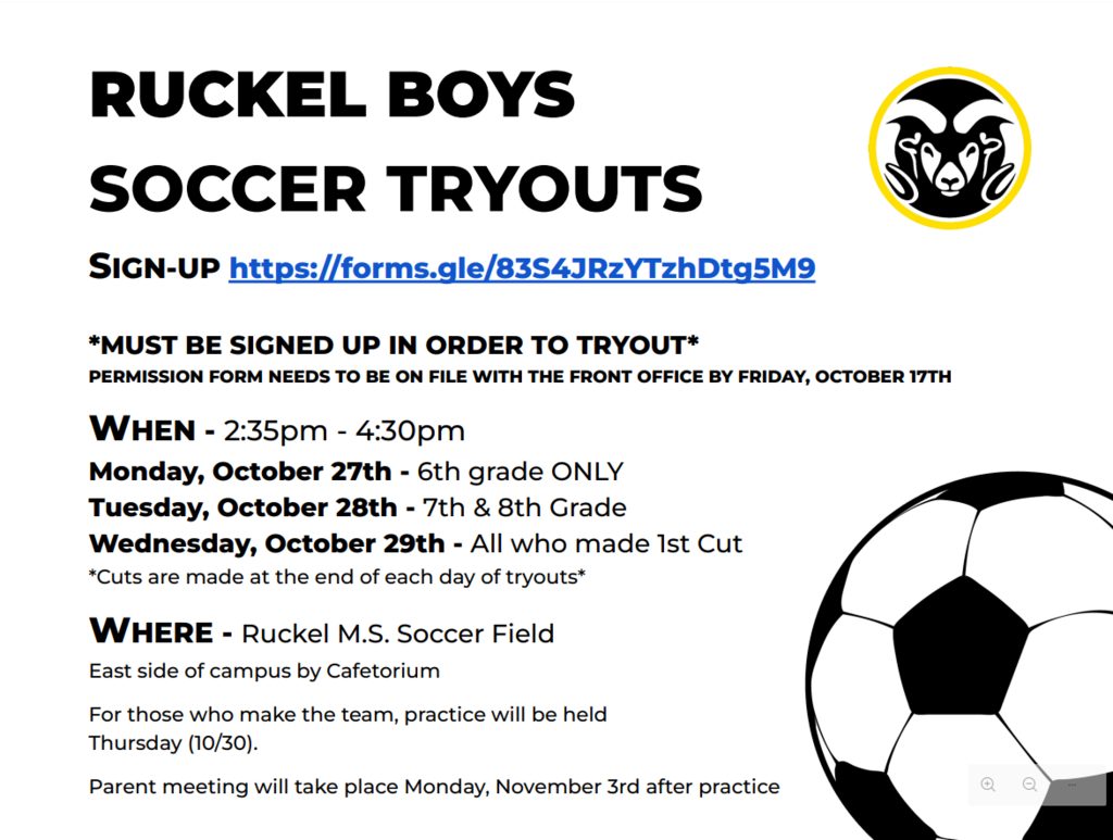 boys soccer info
